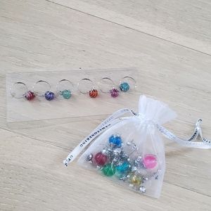 Set of Wine Markers Glass Beads